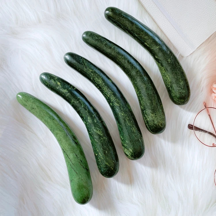 HZ Top Sale Natural Polished Nephrite Jade Penis Wands Massage for Healing and Women Sexy Toy