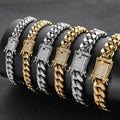 Miss Jewelry Urban Jewelry Mens 18k Gold Cuban Link Bracelet