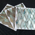 Diamond Shape Modern UV Printing Interior Wall Mosaics Inkjet Aluminum Mosaic Tiles Glass Mosaic