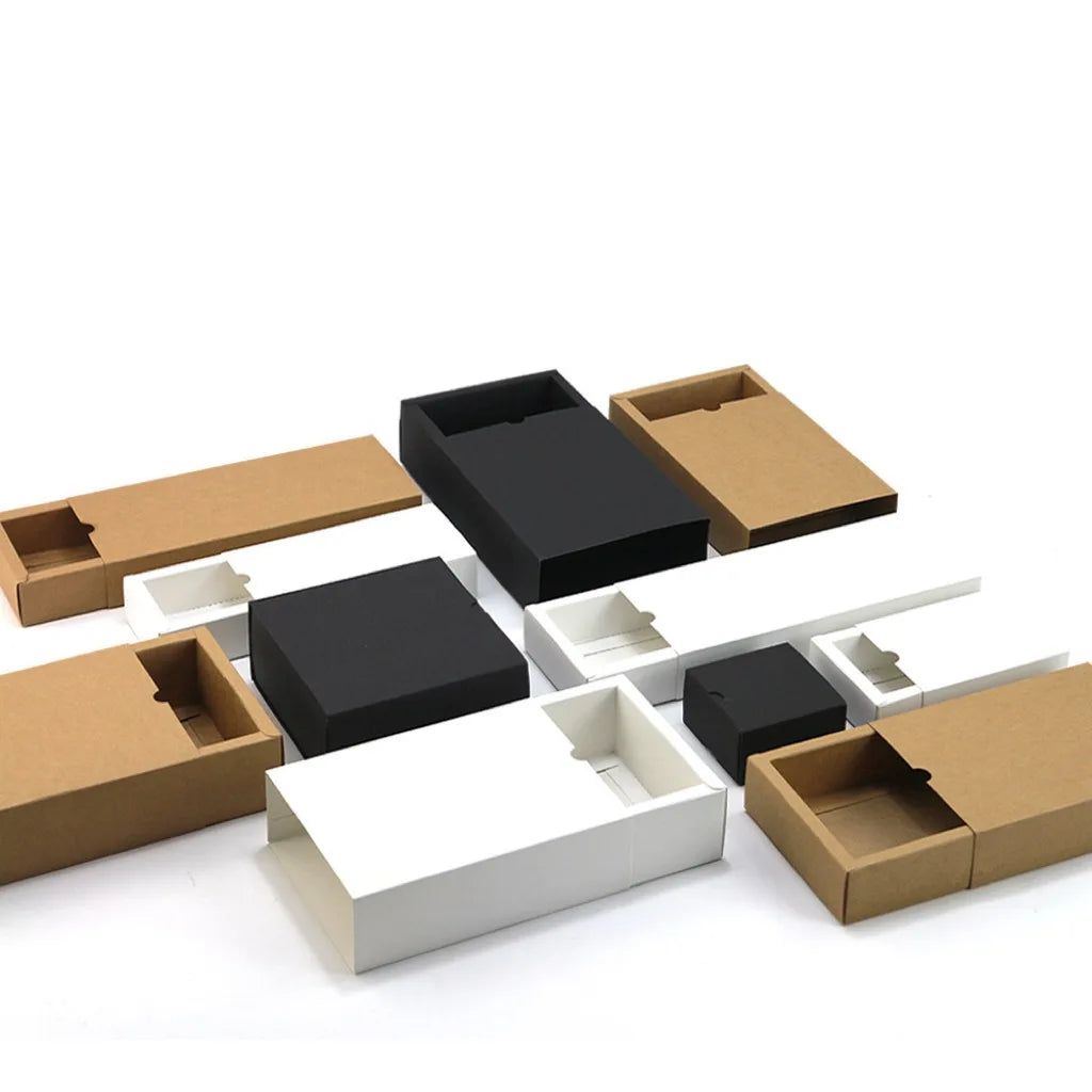 Custom Printing Logo Matte Folding Kraft Sliding Drawer Packaging Paper Box