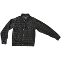 DENIMGUYS Black Jean Jcaket Wholesale Men's Vintage Streetwear Denim Men Custom Laser Print Denim Varsity Jcakets