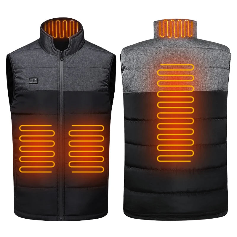 Fashion Sleeveless Men Multifunction Smart Vest for Men and Women Adjustable Temperature Heating Vest Men's Sport Heated Vest