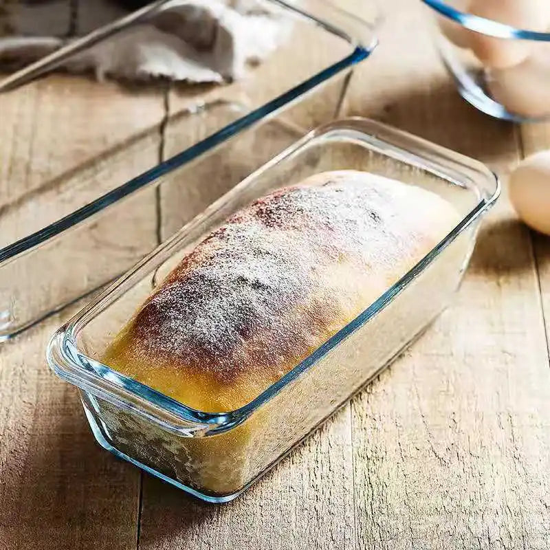 High Borosilicate Heat-resistant Glass Eco-Friendly Square Dish Fresh-keeping Baking Mold Microwave Oven Bread Cake Baking Party
