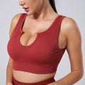 Sexy U Shape Push up Sports Bra Support Customized Sample Service Seamless Yoga Bra Women