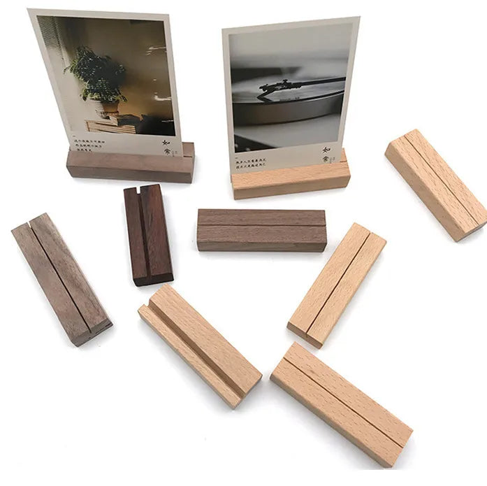 Wood Place Card  Wood Sign Table Number Holder Stands Name Card Holder for Wedding Party Events Decoration