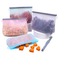 Reusable Leakproof Food Grade Silicone Food Storage Bag Fresh-keeping Silicon Food Pack Sealed Bag With Clip for Travel/Camping