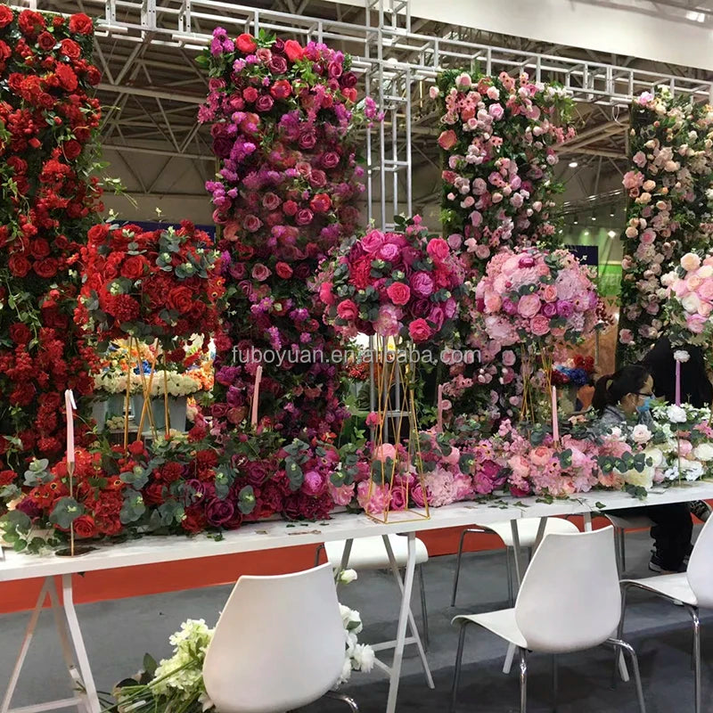 F Wedding Stage Background Floral Set Arrangement Artificial Flower Wall Backdrop Table Centerpiece Arch Flower Decor for Event