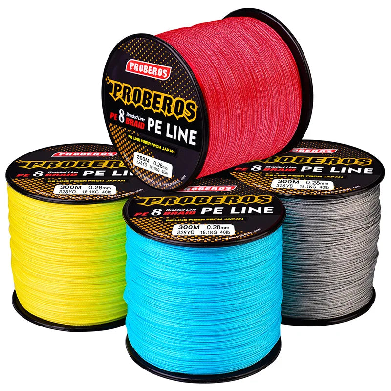 Factory Direct Sale 8 Strands 40-300LB 300meter Pe Braided Fishing Line