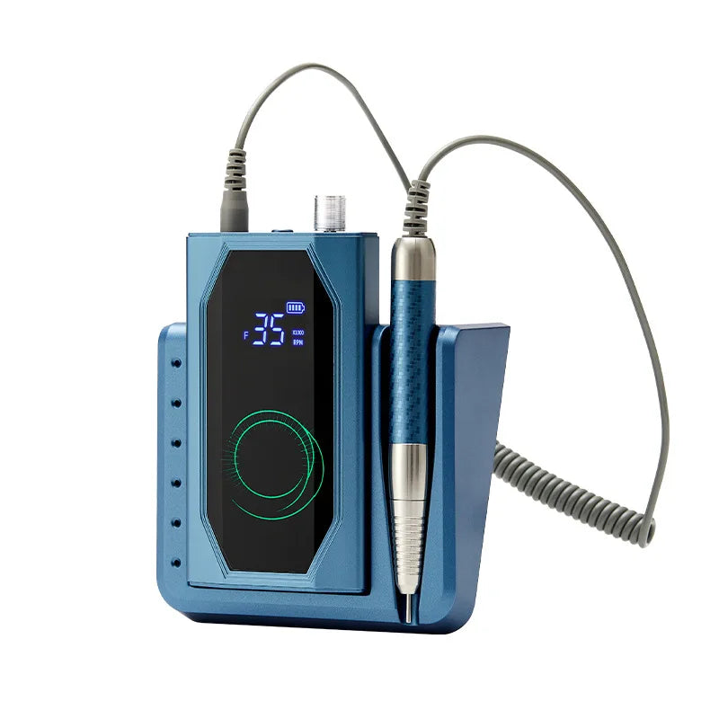 NEW 2 in 1 35000rpm 85W High Power Wireless Charging Brushless Cordless Electric Manicure Nail Drill Machine