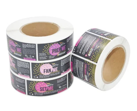 Custom Self-Adhesive Vinyl Eco-Friendly Waterproof Oil Proof Sticker Printed Logo Design Cosmetic Perfume Lotion Shampoo Skin