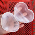 sale white healing natural crystals selenite carving heart shaped crystal bowl