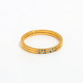 Joolim High End 18K Gold Plated Colorful Zirconia Clear Green Zirconia Ring for Women Finger Ring Stainless Steel Jewelry