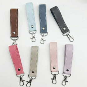YY Candy Color PU Leather Key Holder Fashion Women Car Key Chain Portable Bag Pendant Key Fob for Promotion Gifts