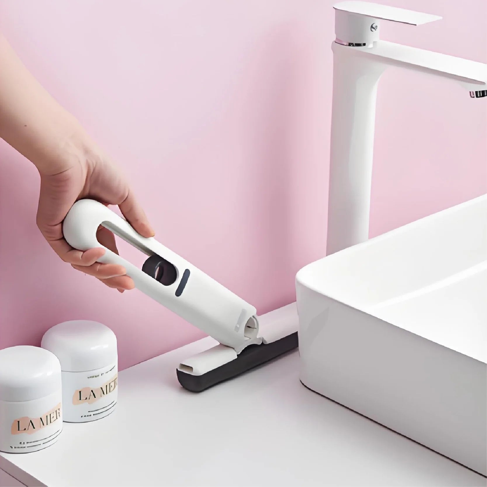 Multi-Functional Sustainable Mini Desktop Mop Foldable Handle Absorbent Sponge Toilet Kitchen Chores Hands-Free Mops Mop