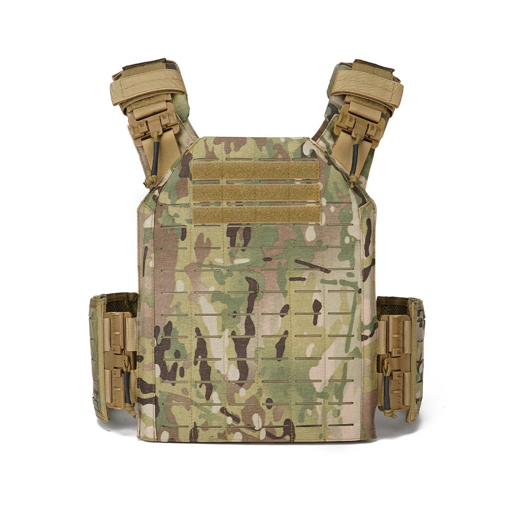 GAF 1000D Nylon Laser Cut Molle Ranger Tactical Vest Camouflage Armor Plate Carrier with Main Pocket for 10*12" Plate