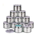Empty Wholesale 4oz 120ml Embossed Dream Silver Glass Candle Supplies Vessels Jar in Silver Domed Jar
