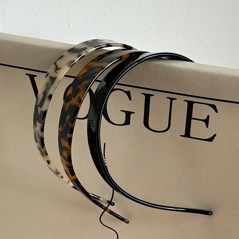 ZiTeng  French Internet Celebrity Style Glasses Acetate Headband for Women High-end 3mm Thick Niche High-end Hair Accessory