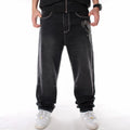 Customize Designer Men's Skateboard Pants Street Hip-hop Jeans Embroidery Loose Casual Long Pants Plus Fat Plus Size Denim Jeans