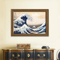 Handpainted Hokusai the Great Wave Off Kanagawa Modern Famous Art Wall Mural for Living Room Hotel Decor Framed