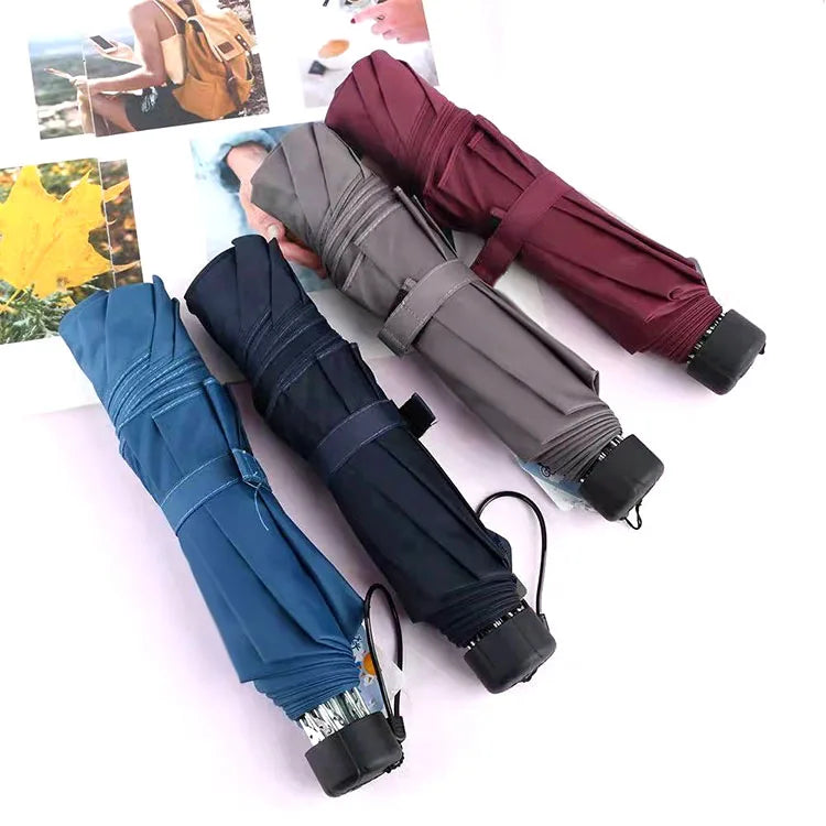 Personalized Customized logo Gift Wholesale Pongee Fabric Rain Umbrella 3 Fold Umbrella Promotional Umbrella