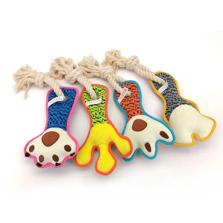 Factory Direct Selling Dog Chewing Dog Toys Durable Squeaky Eco Friendly Soles of Feet Chew Toy Pet