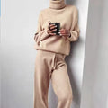 Enyami New Autumn Winter Urban Wear Plus Size Tracksuit Co Ords Women Turtleneck Sweaters Jogging 2 Piece Jogger Pants Sets