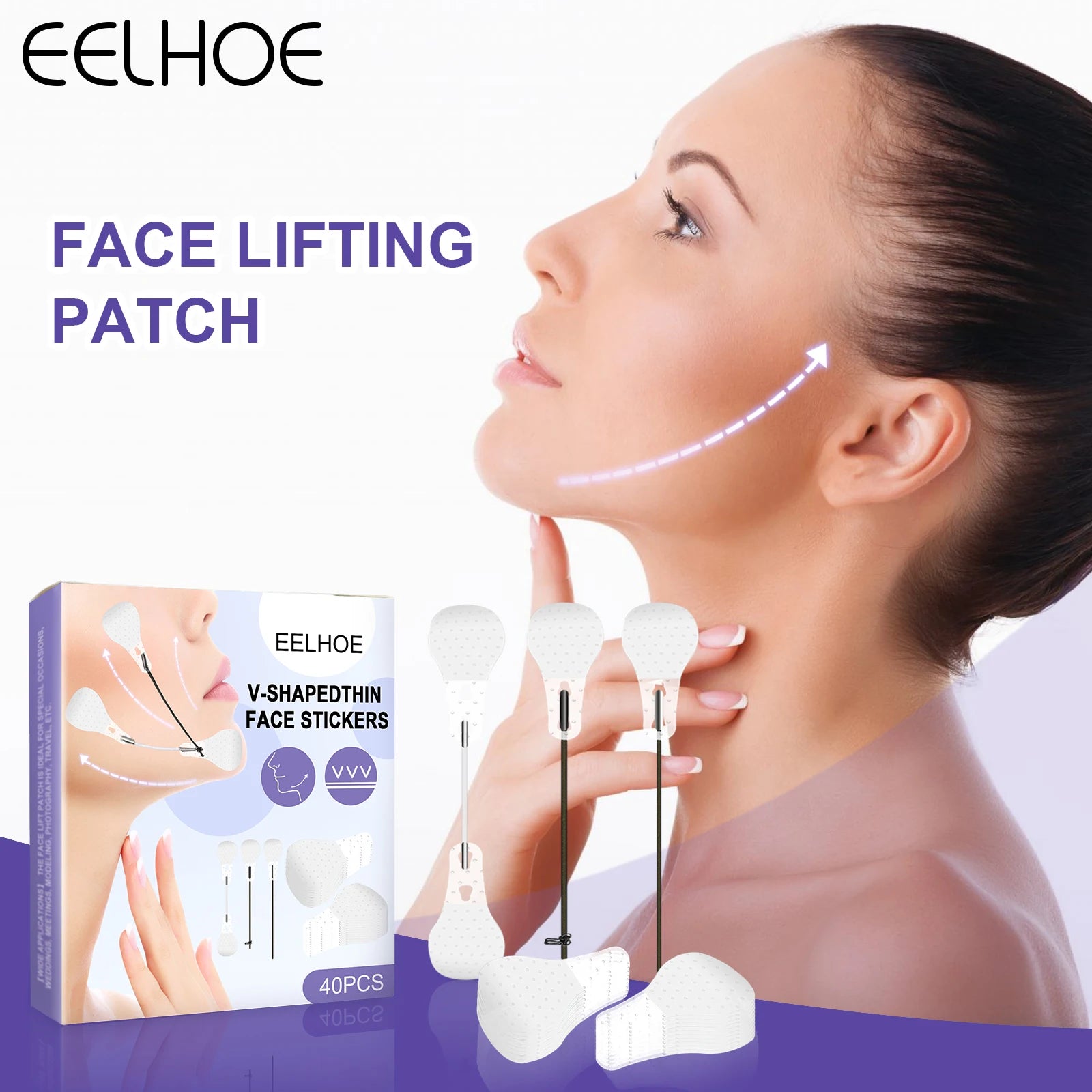 Thin Face Facial Stickers Facial Line Wrinkle Flabby Skin V-Shape Face Lift Tape for Face