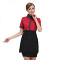 Fashionable Hotel Staff Uniform for Women Fashion Hotel Reception Uniform Summer Red Women Corporate Dress Uniform 100 Sets