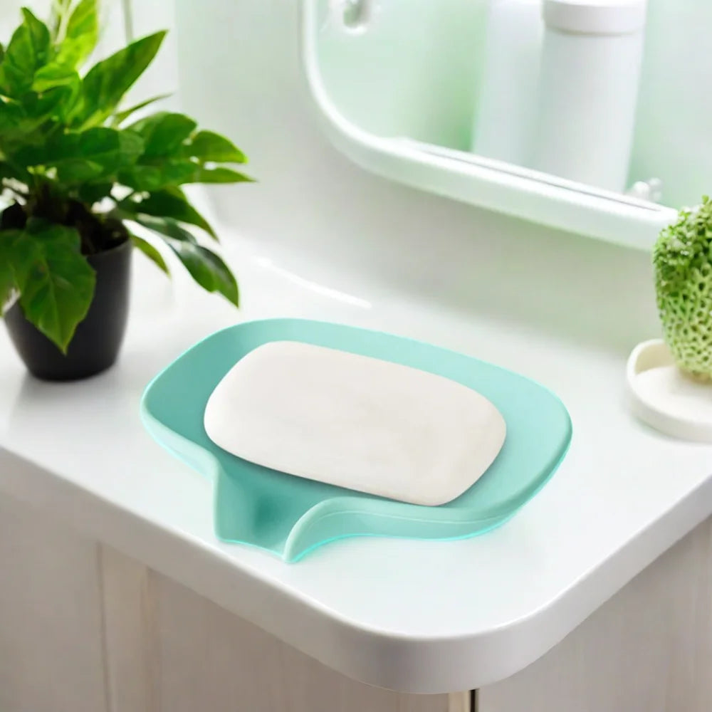 Eco-Friendly Bathroom Silicone Soap Holder Drain Soap Tray Box Case Bath & Toilet Supplies