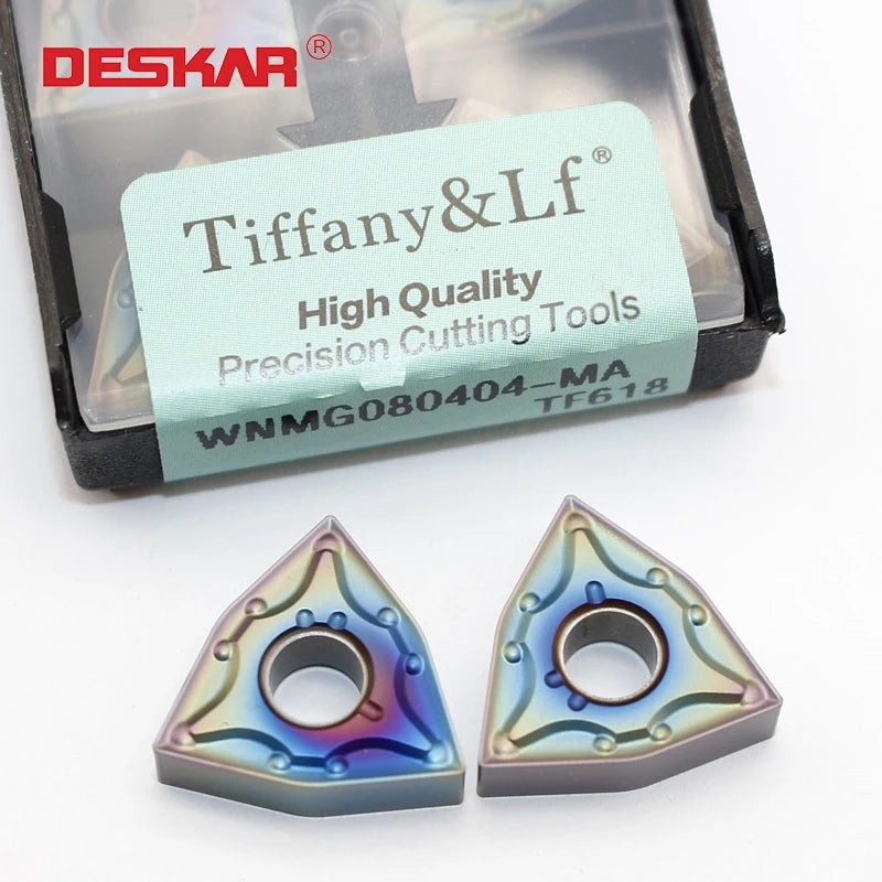 Tiffany&LF DESKAR CNC Lathe Carbide Inserts Turning Tools Machining Cut Sharp Harden Quenched Steel Blade WNMG080408-MA-TF618
