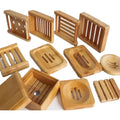 Bamboo Charcoal Soap Portable Wooden Box Tray Holder Container With Drain for Bathroom Kitchen Sink Soap Tray Dish Bamboo