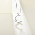 2025 Wholesale Factory Fine Jewelry 925 Sterling Silver Cubic Zirconia Moon and Star Pendant for Women Jewelry Necklace