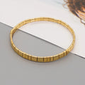 Go2Boho Handmade Gold Plated Beads Bracelets Miyuki Tila Beads Elastic Bracelets for Women and Men