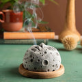 Unique Moon Face Incense Burner Holder Resin Home Decoration for Meditation & Aromatherapy Serenity