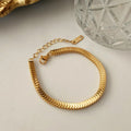 Nabest 316L Stainless Steel Fish Scale Chain Bracelet Jewelry Women Tarnish Free 18K Gold Plated Bracelets