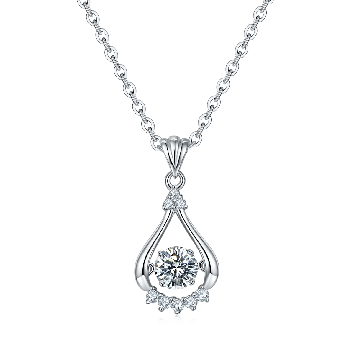Hot Selling Gorgeous Necklace Moissanite Gra Certificate Diamond Pendant Necklace for Engagement