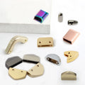 Nolvo Custom Metal Swivel Handbag Strap End Buckle Hardware Tail Webbing Clips Cap Zipper End Purse Belt Gusset
