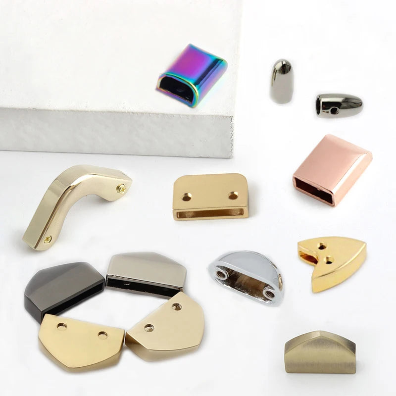 Nolvo Custom Metal Swivel Handbag Strap End Buckle Hardware Tail Webbing Clips Cap Zipper End Purse Belt Gusset
