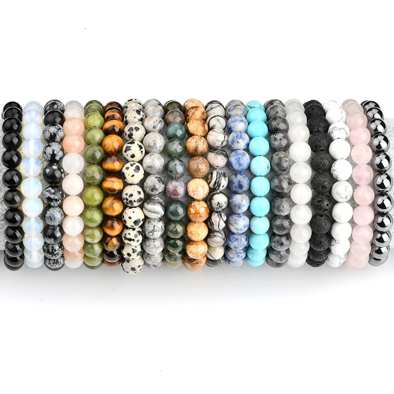 Factory Wholesale Hundreds of Popular Multicolor Healing Gemstone Natural Bead Bracelet