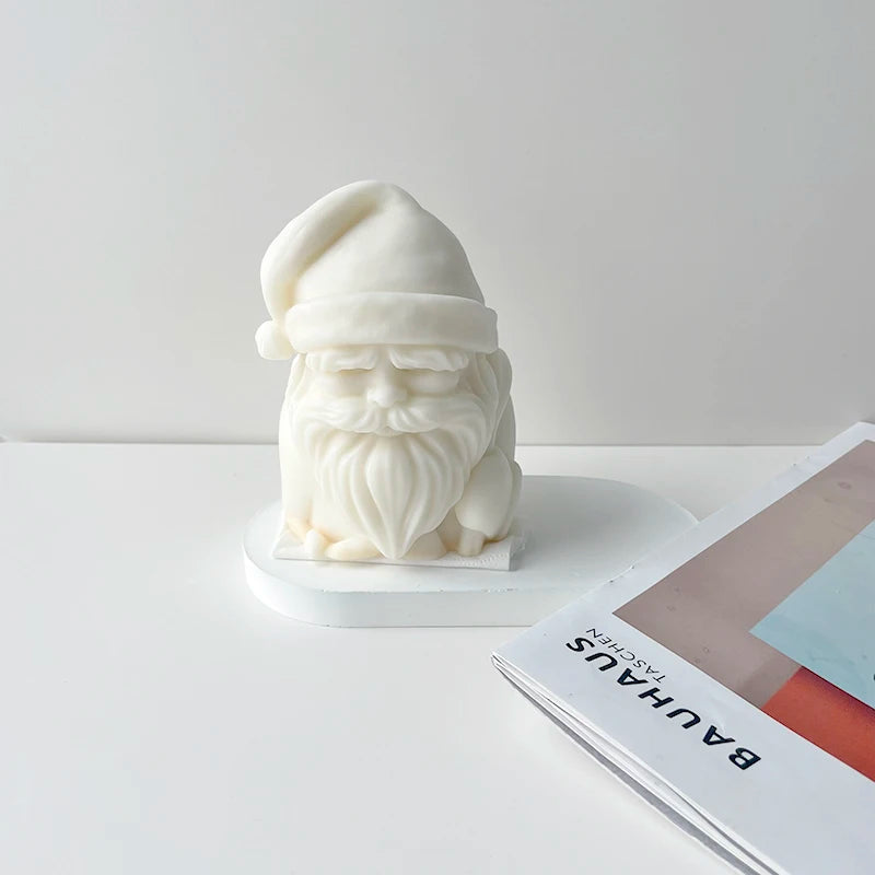 Santa Claus Candle Mold DIY Christmas Aromatherapy Candle Handmade Soap Gift Silicone Mold