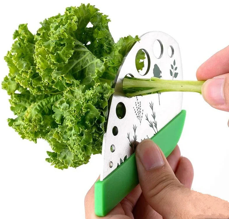 Manufactures New Design Stainless Steel Herb Stripper 9 Holes Kitchen Herb Leaf Stripping Tool Loose Leaf Kale Razor Metal Herb