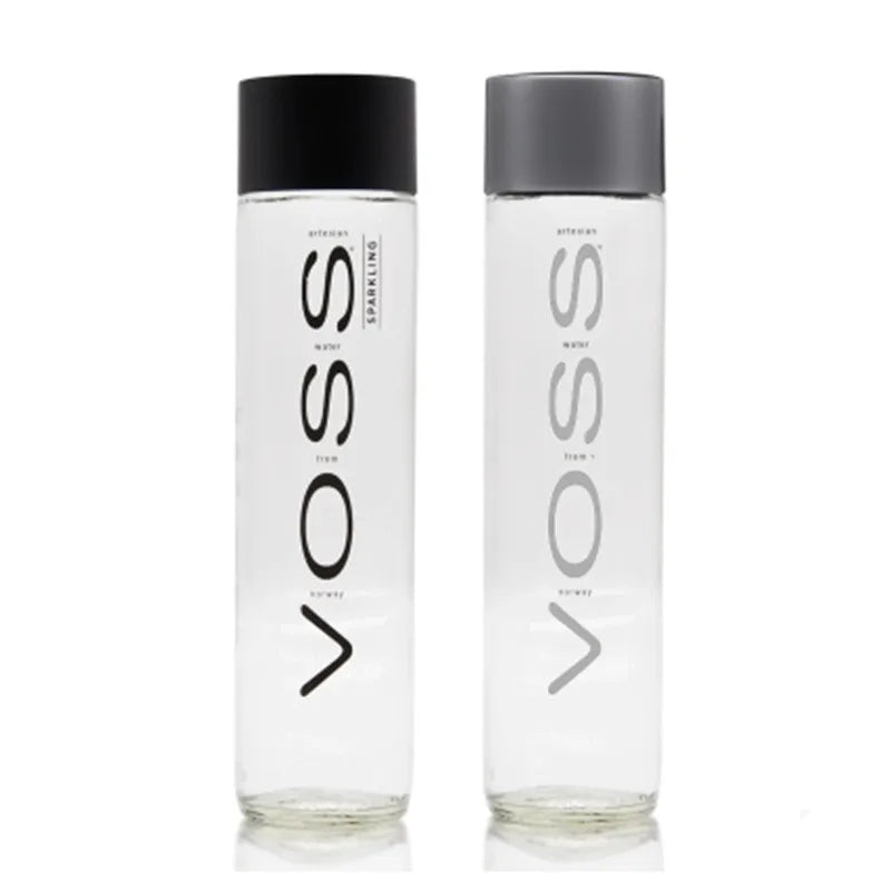 250ml 500ml 300ml 375ml 400ml 500ml 750ml 800ml Juice Drinking Beverage Mineral Spring Water Voss Glass Bottle with Plastic Lids