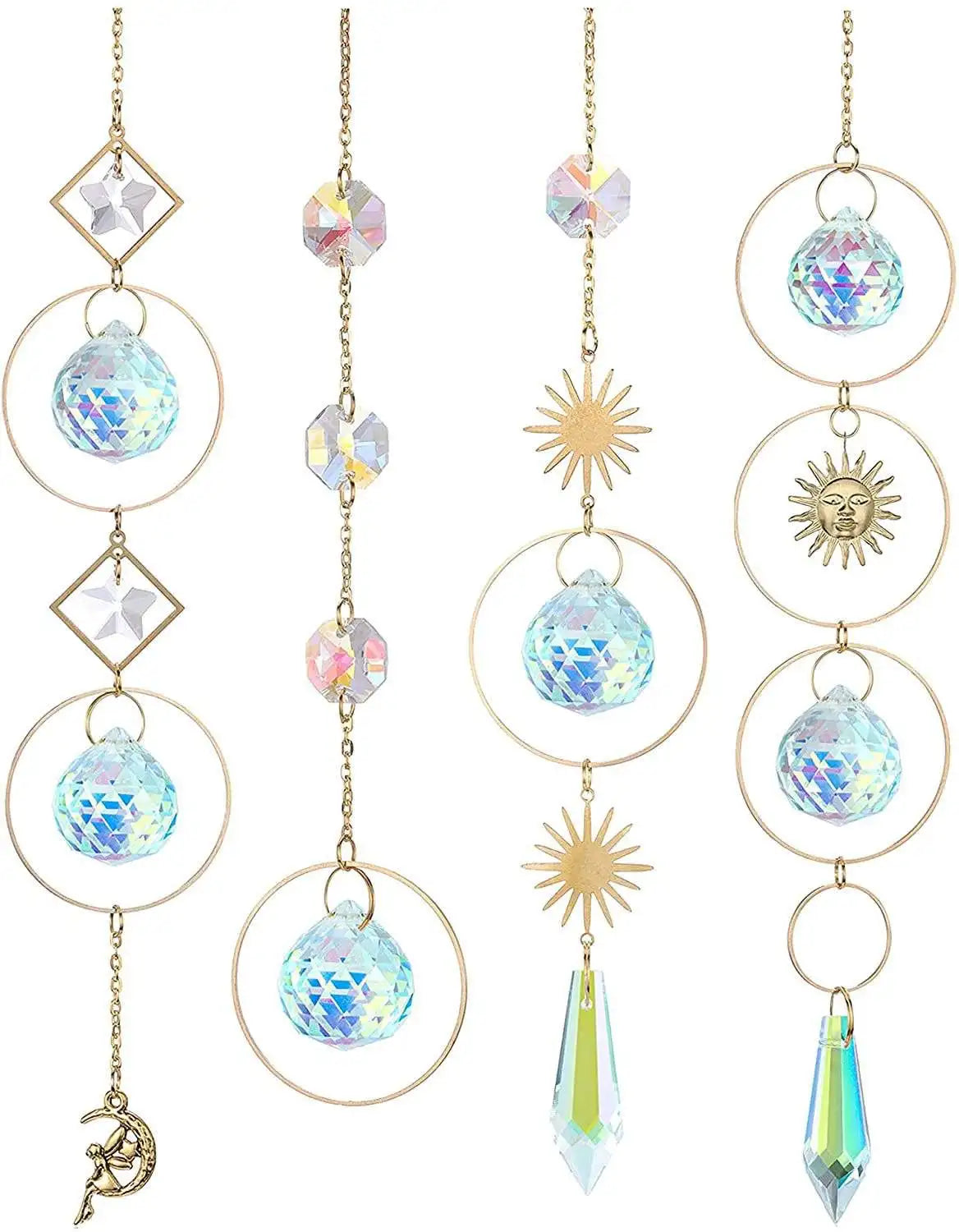 2025 High Quality Morden Lighting Sun Catcher Crystal Sun Catcher Wind Chimes Polished Home Decor
