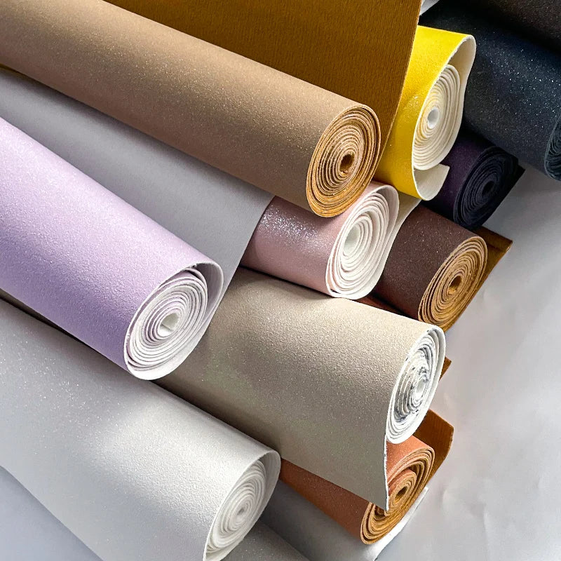 0.9mm Luxury Solid Color Synthetic Leather Wear-resistant Fine Shiny Faux Leather for Handbag Handicrafts