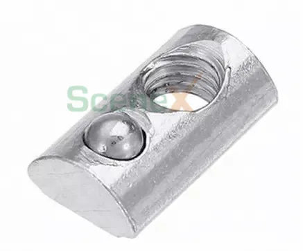 Aluminum AL6005-T5 Slot M4 M6 M8 M10 Sliding Solar T Nut with Spring Loaded Ball for Mounting Rail