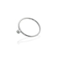 WMJT782 Simple Personality Cute Small Ball Point Ring S925 Sterling Silver Thin Stackable Dot Ring