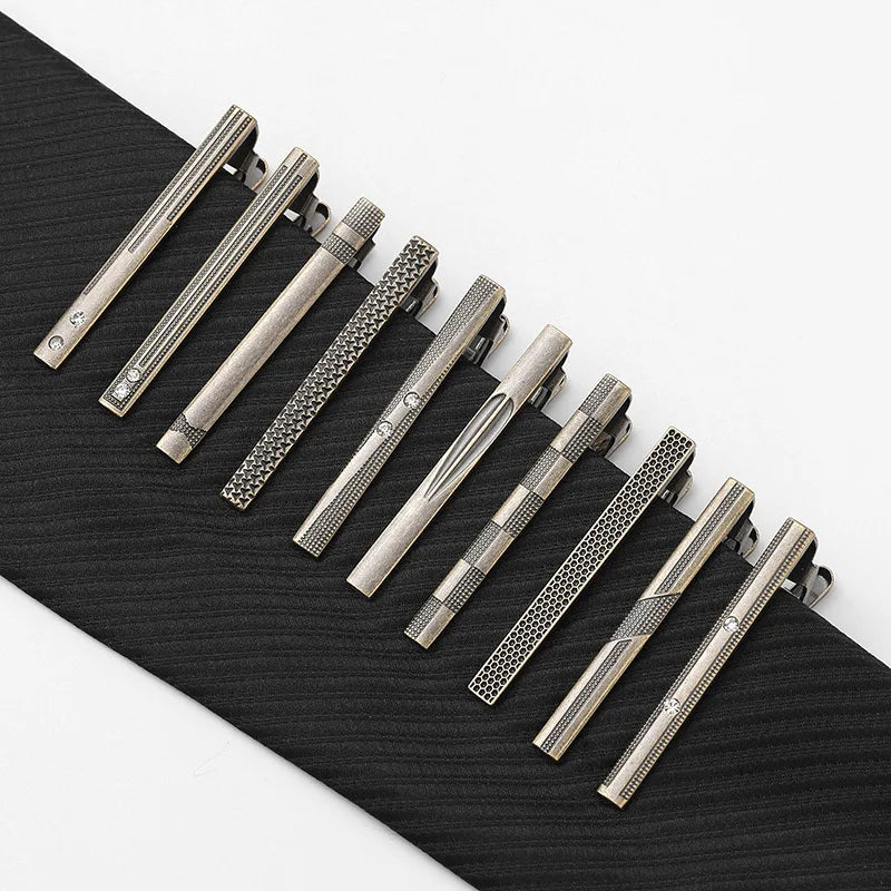 5cm Trendy Retro High-grade Copper Men's Tie Clip Formal Fashion Tie Holder for Wedding Engagement Gift