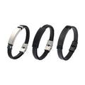 Wholesale New Titanium Steel Bracelet Fashion Leather Rope Custom Designer Cuff Leather Bracelet