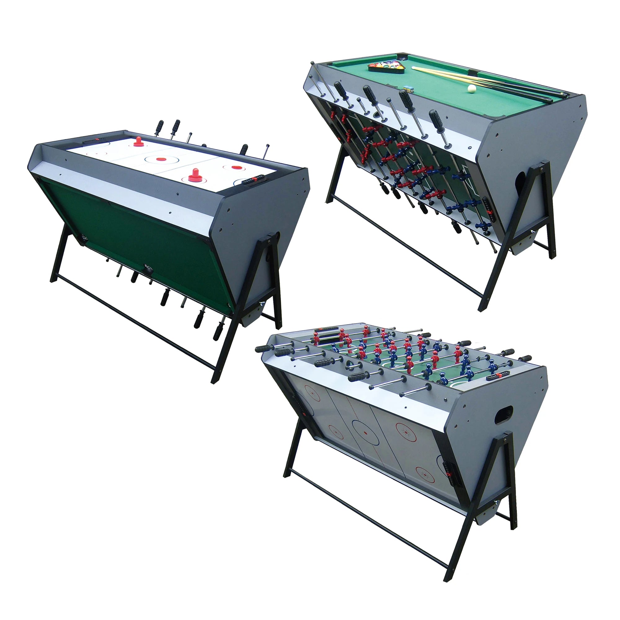 Win.max Hot Selling 3-in-1 Multi Game Table Foosball Air Hockey Pool Table MDF Material CE Certified Customizable Kids Home Bar