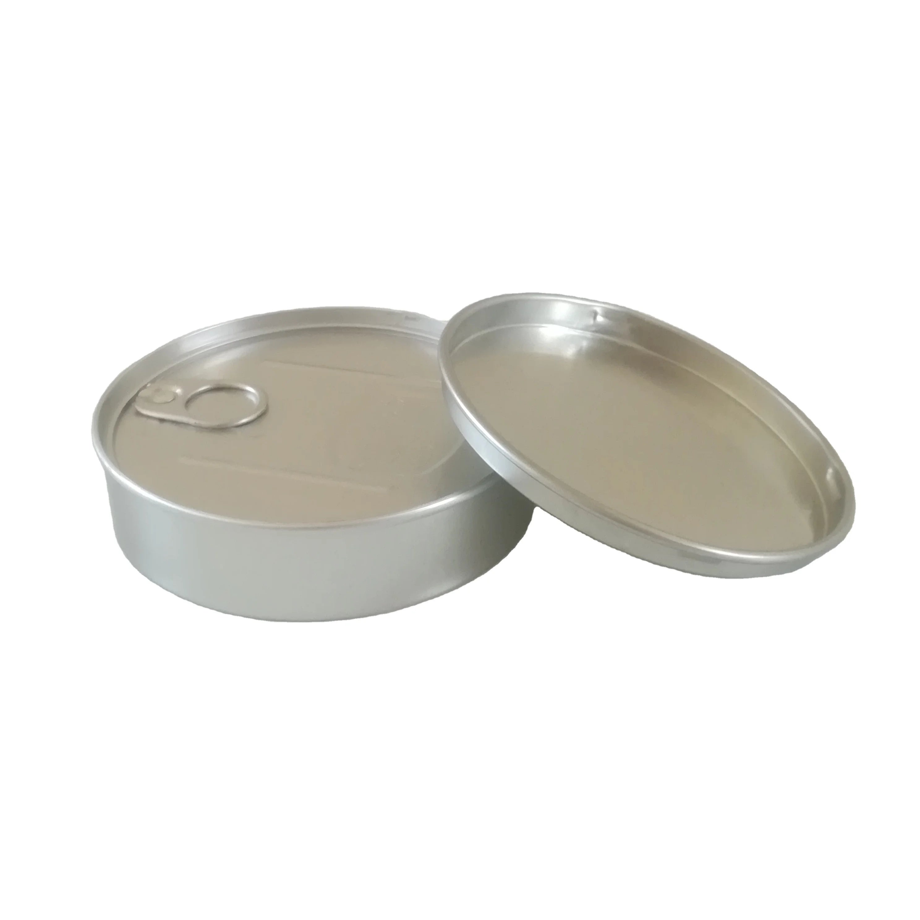 Tin Can for Food with Easy Open Lid Plastic Cover